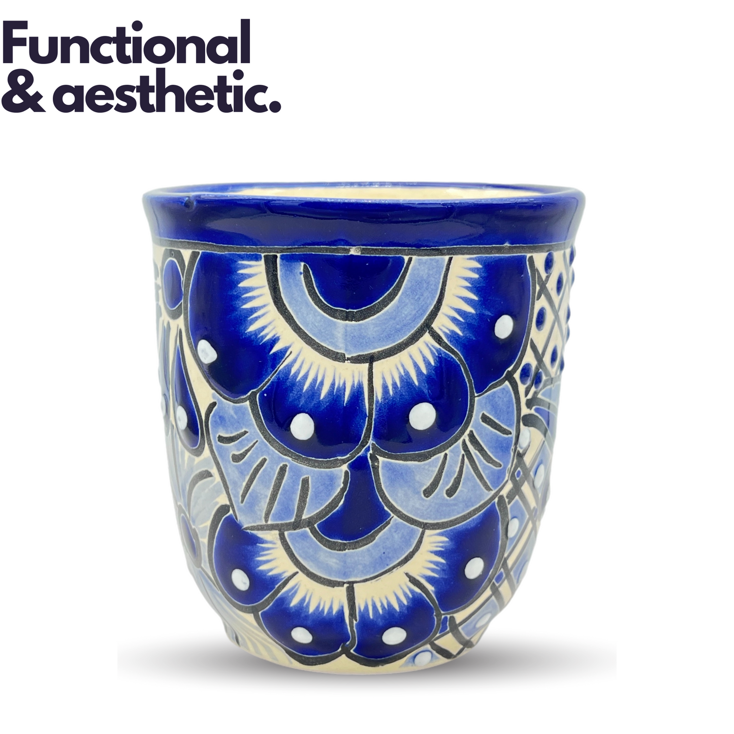 Enjoy your beverage with our Hand-Painted Talavera Coffee Mug. Authentic Mexican decor meets functionality. Perfect gift. Free Shipping!