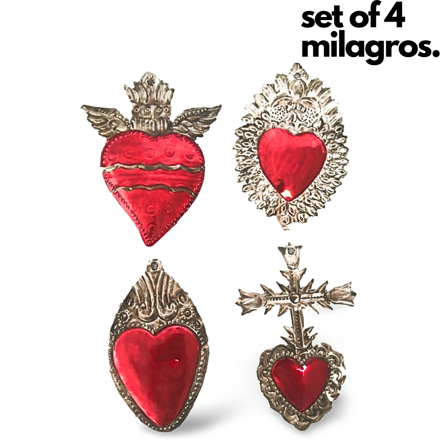 Mexican Milagros Charms - Set of 4