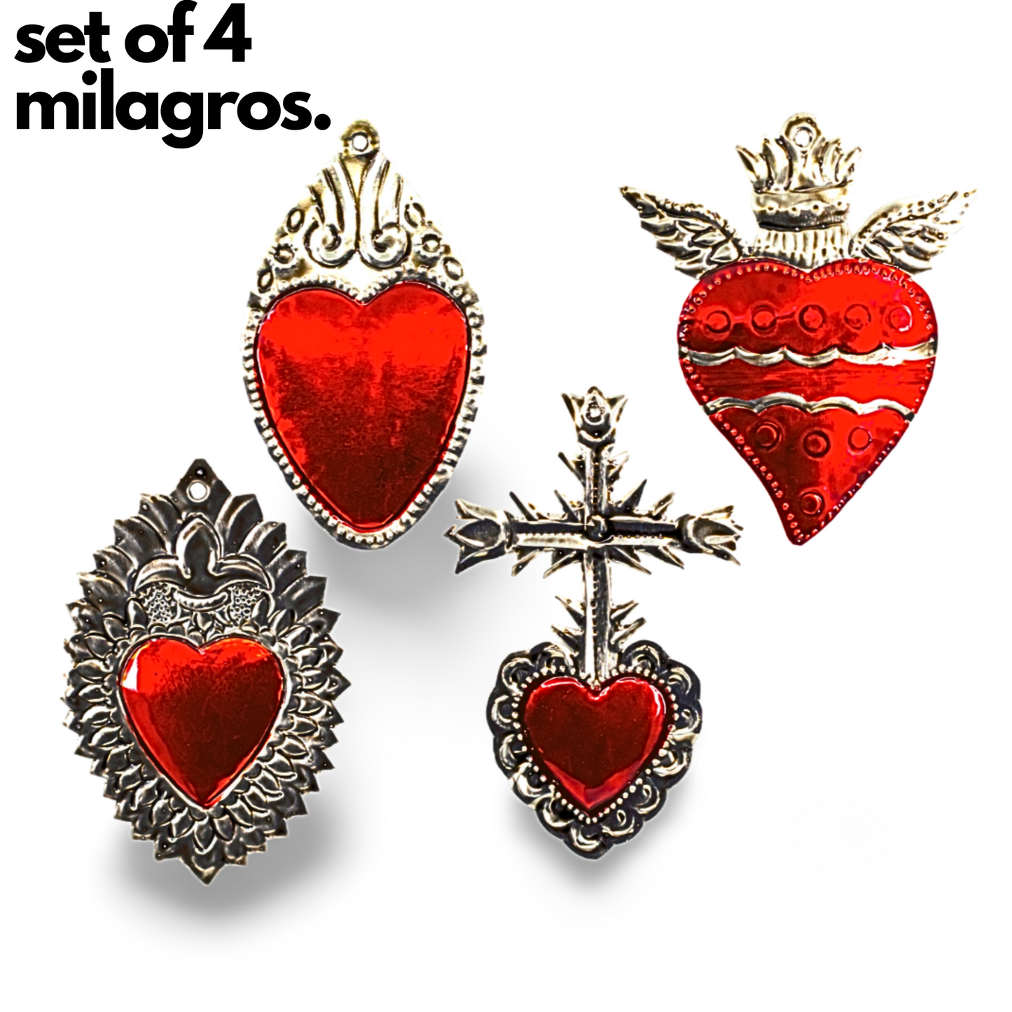Mexican Milagros Charms - Set of 4