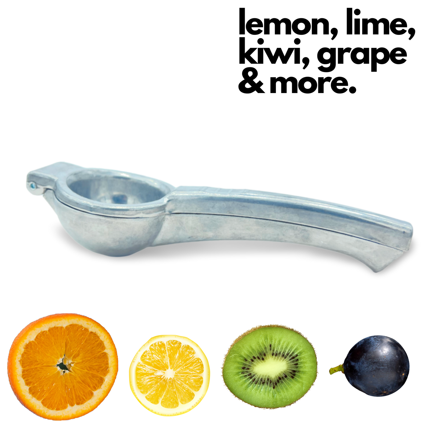 Authentic Mexican Lemon Squeezer, heavy-duty manual juicer, easy-to-use with vintage Mexican style, crafted from premium aluminum.