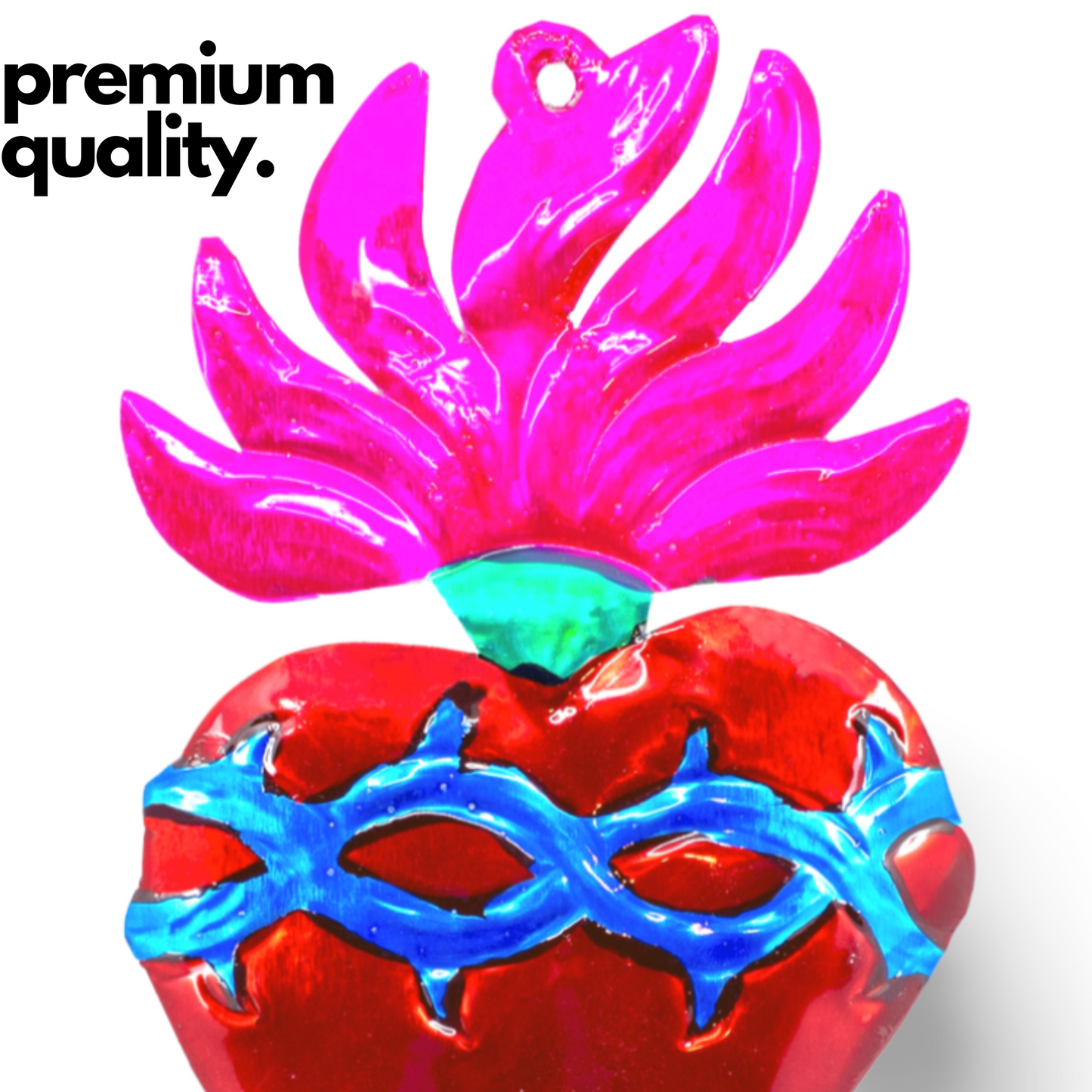 Mexican Milagros heart Charms Multicolor Set of 4