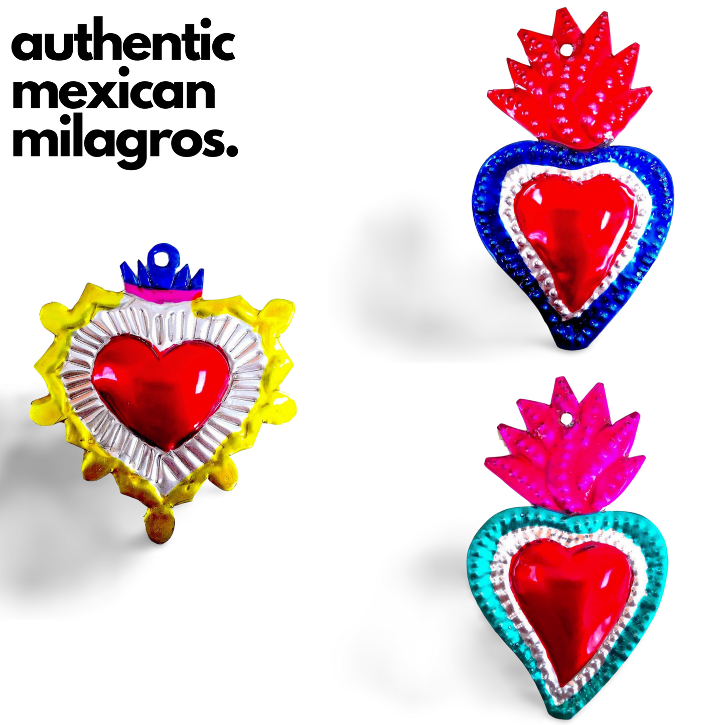 Multicolor Mexican Milagros Charms - Set of 6