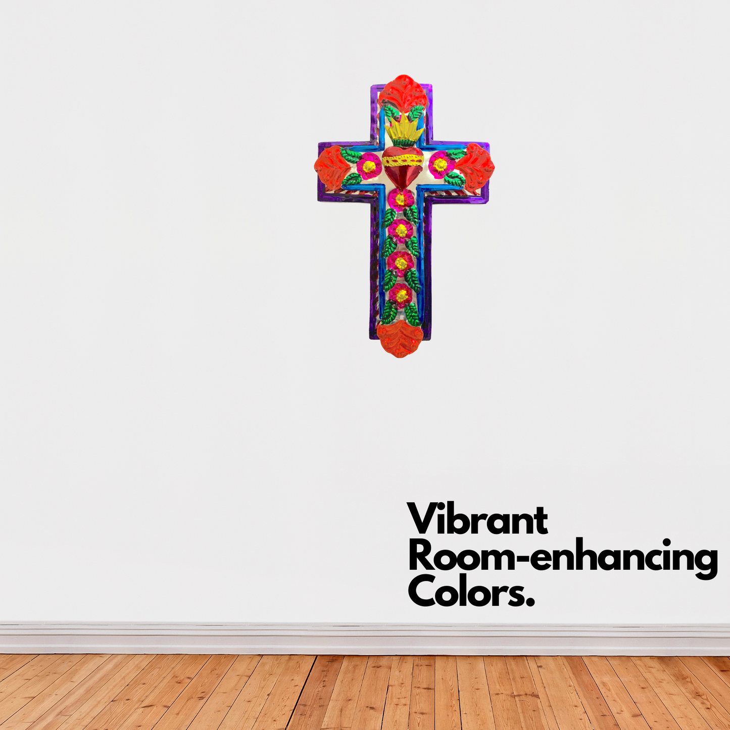 Embossed Tin Cross - Medium