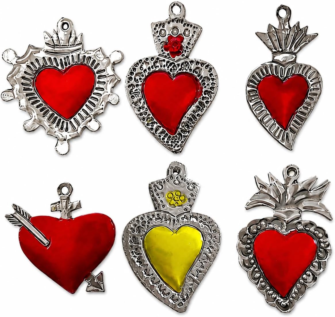 Mexican Milagros Charms, Set of 6 — alternate angle