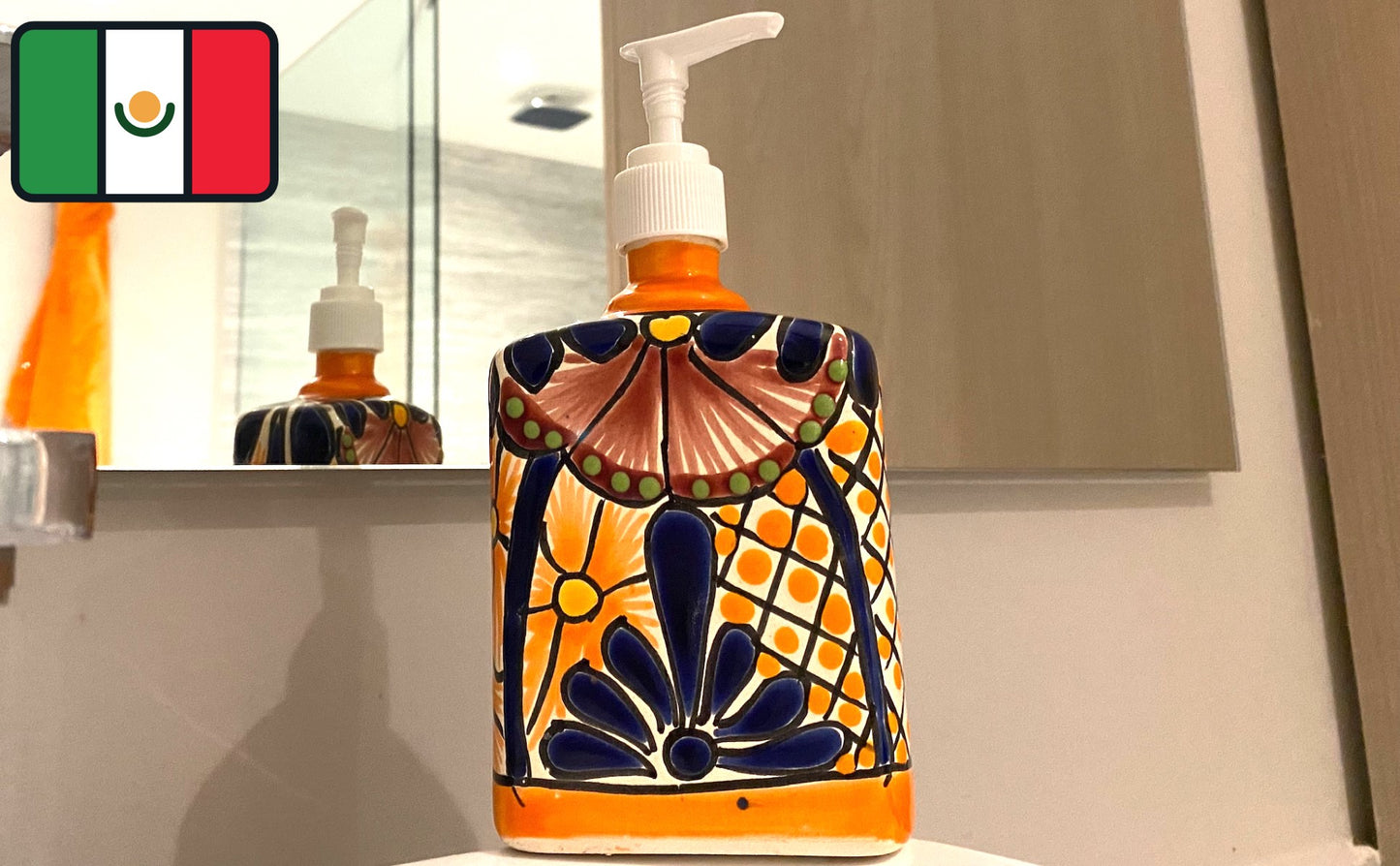 Colorful Mexican Soap Dispenser Jabonero Multicolor