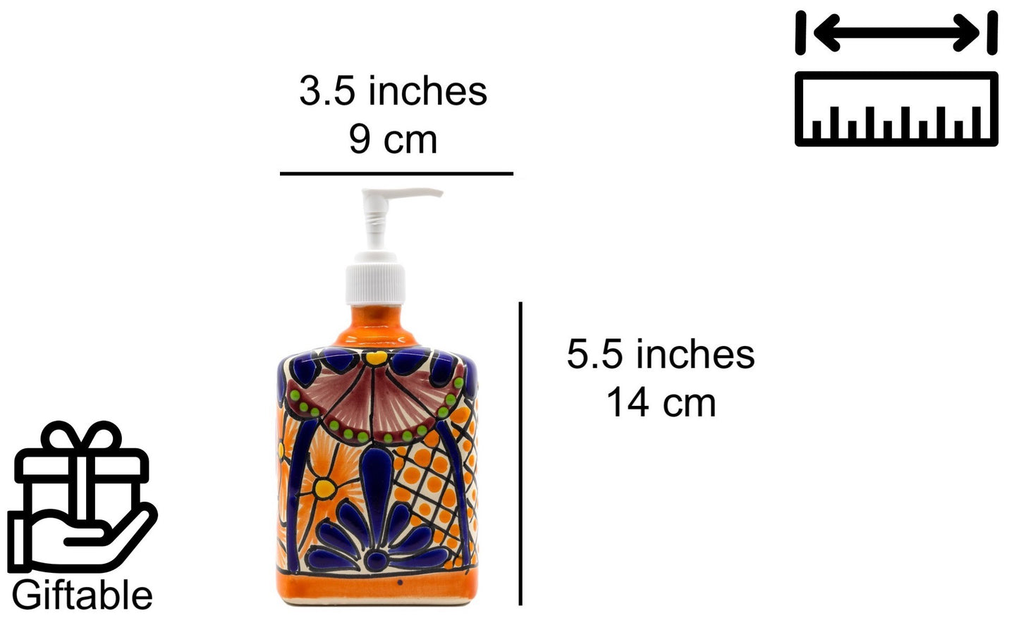 Colorful Mexican Soap Dispenser Jabonero Multicolor