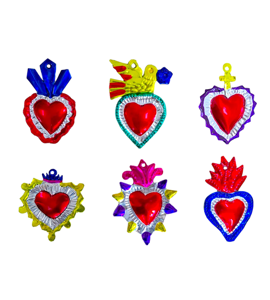 Multicolor Mexican Milagros Charms - Set of 6