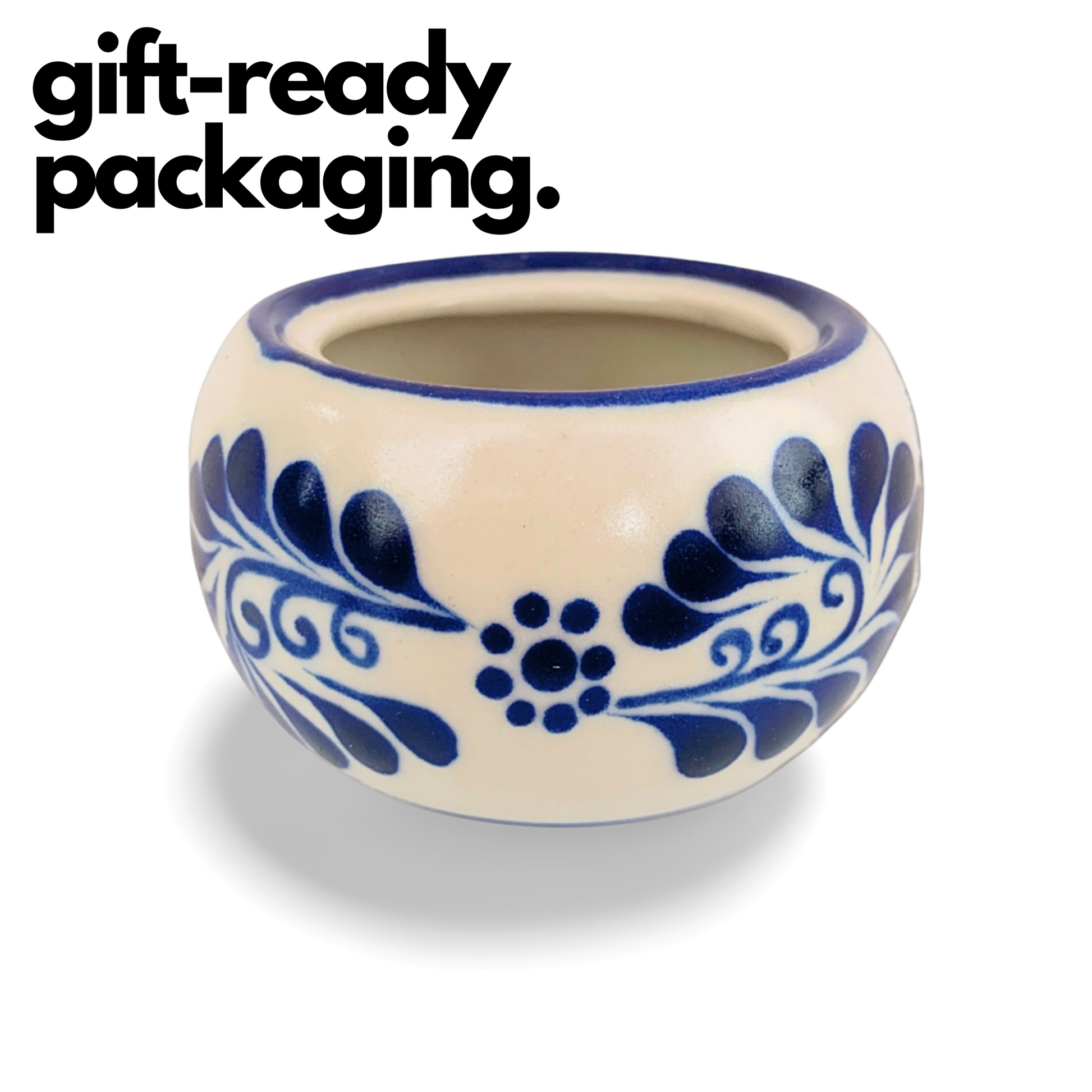 Hand-painted Talavera ceramic sugar bowl, offering a touch of authentic Mexican craftsmanship and versatile use for sugar, tea, or spices.