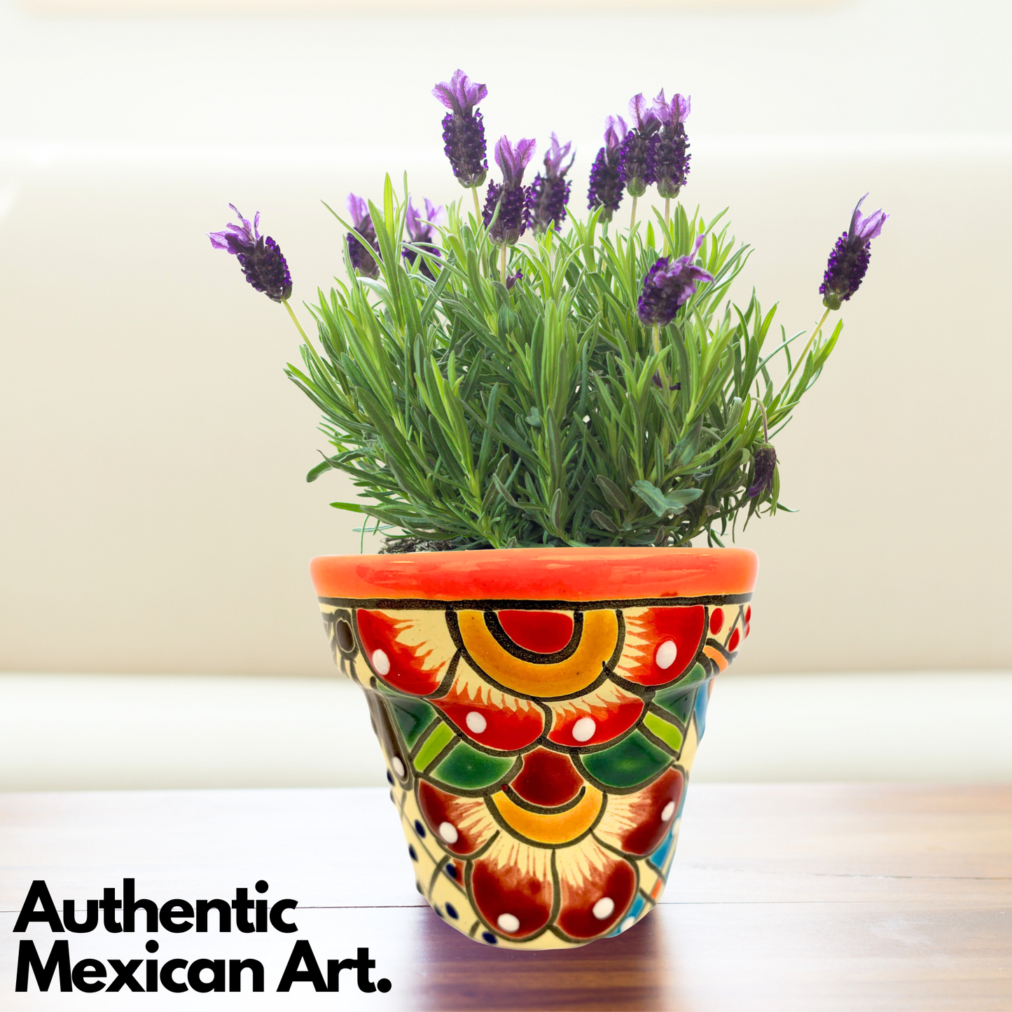 authentic mexican art Talavera Ceramic Mini Plant Pots, hand-painted with vibrant designs by Mexican artisans, perfect for small plants and interior decor.