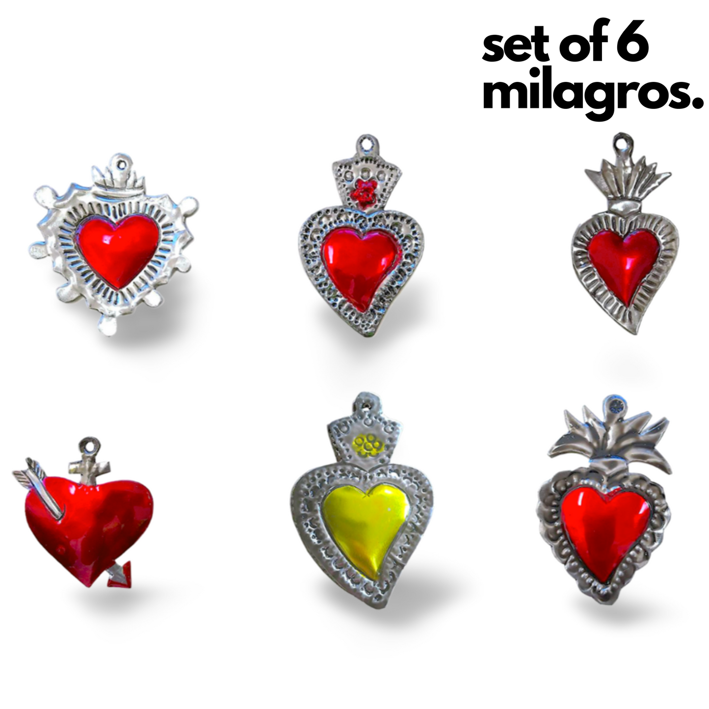 Mexican Milagros Charms - Set of 6