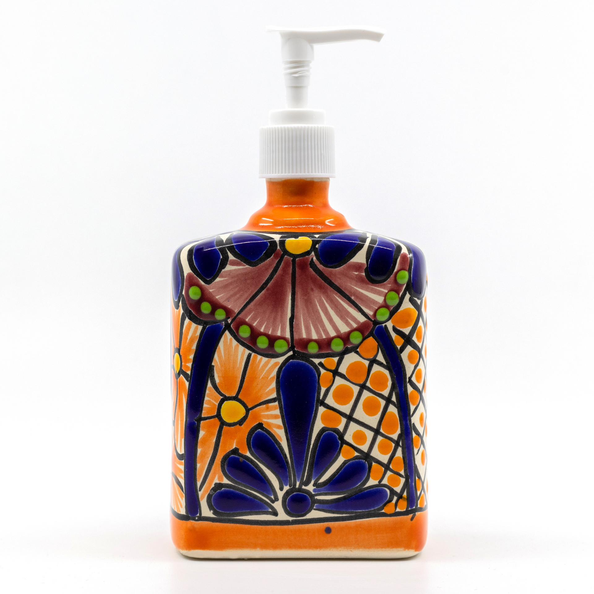 Talavera Ceramic Soap & Lotion Dispenser - Multicolor