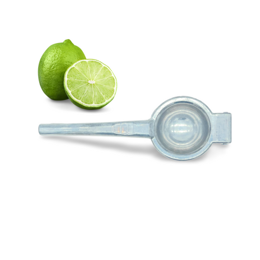 Authentic Mexican Lemon Squeezer, heavy-duty manual juicer, easy-to-use with vintage Mexican style, crafted from premium aluminum.