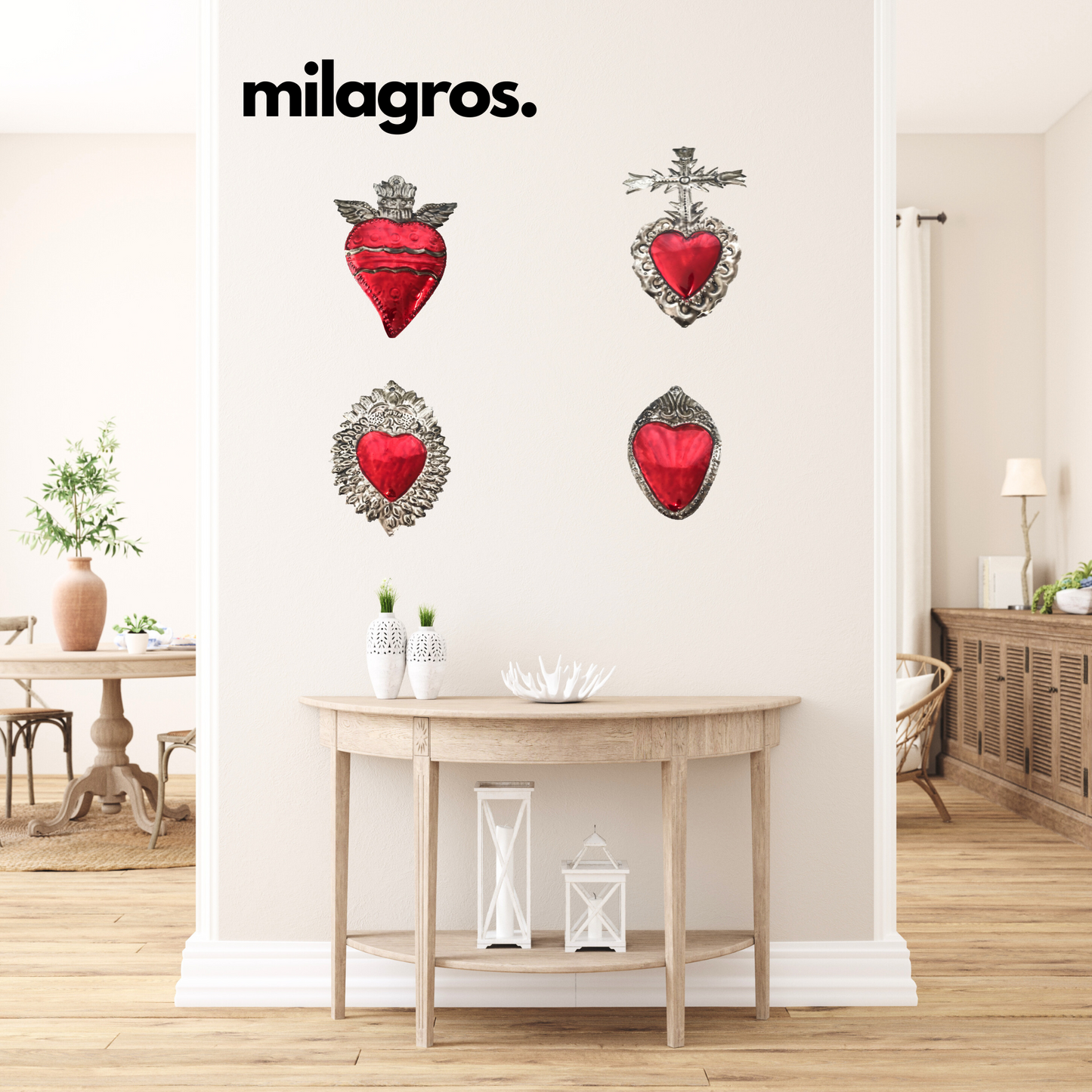 Mexican Milagros Charms - Set of 4