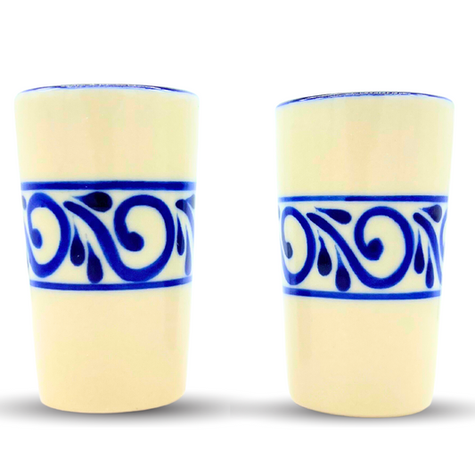White Mexican Shot Glasses