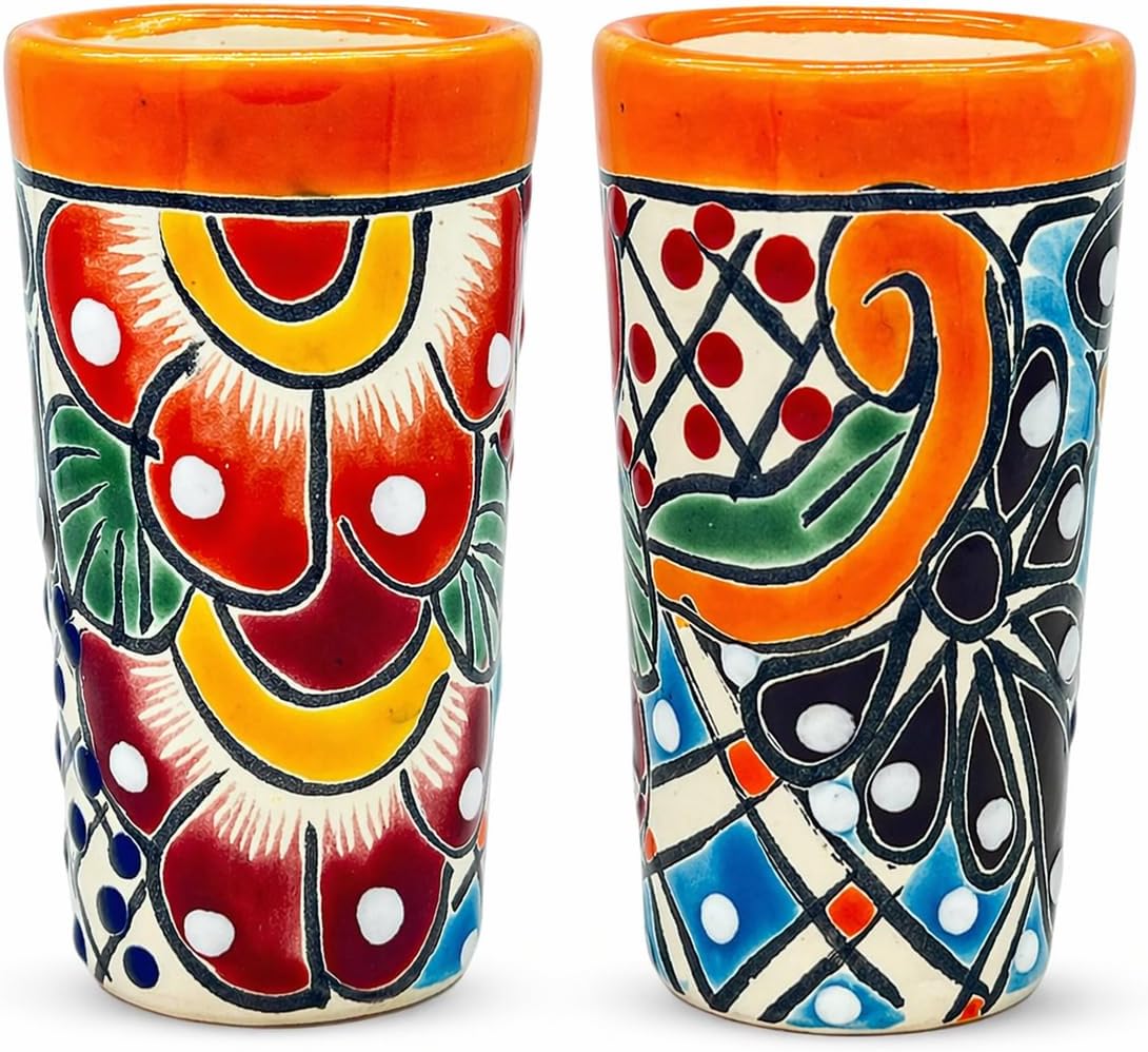 Colorful Shot Glasses, Set of 2 — side view