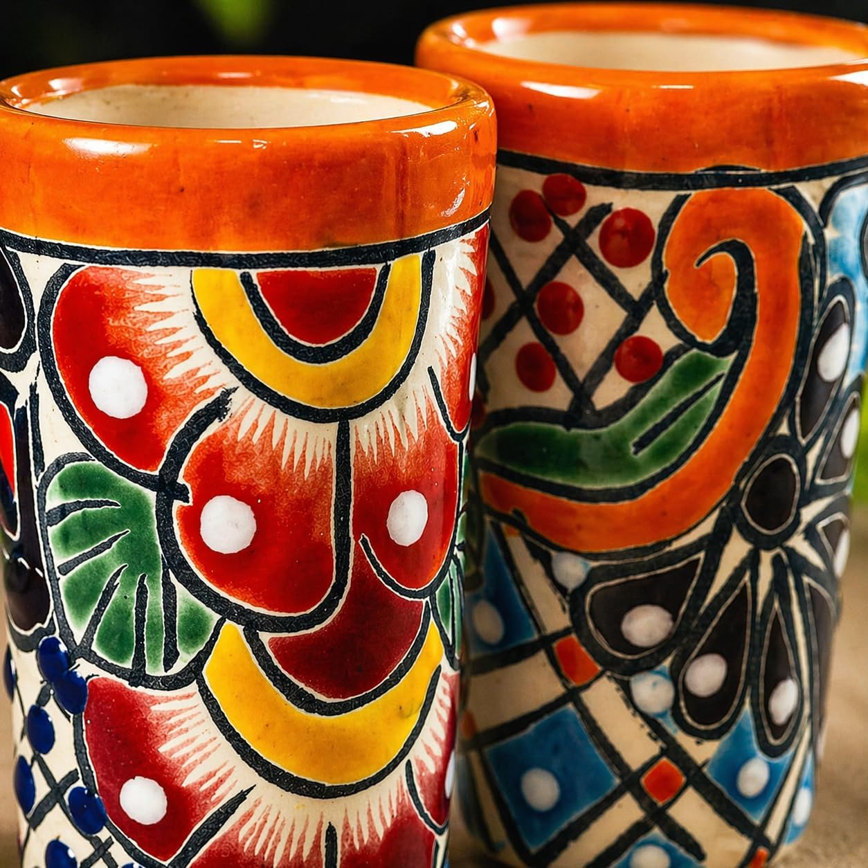 Colorful Shot Glasses, Set of 2 — close-up