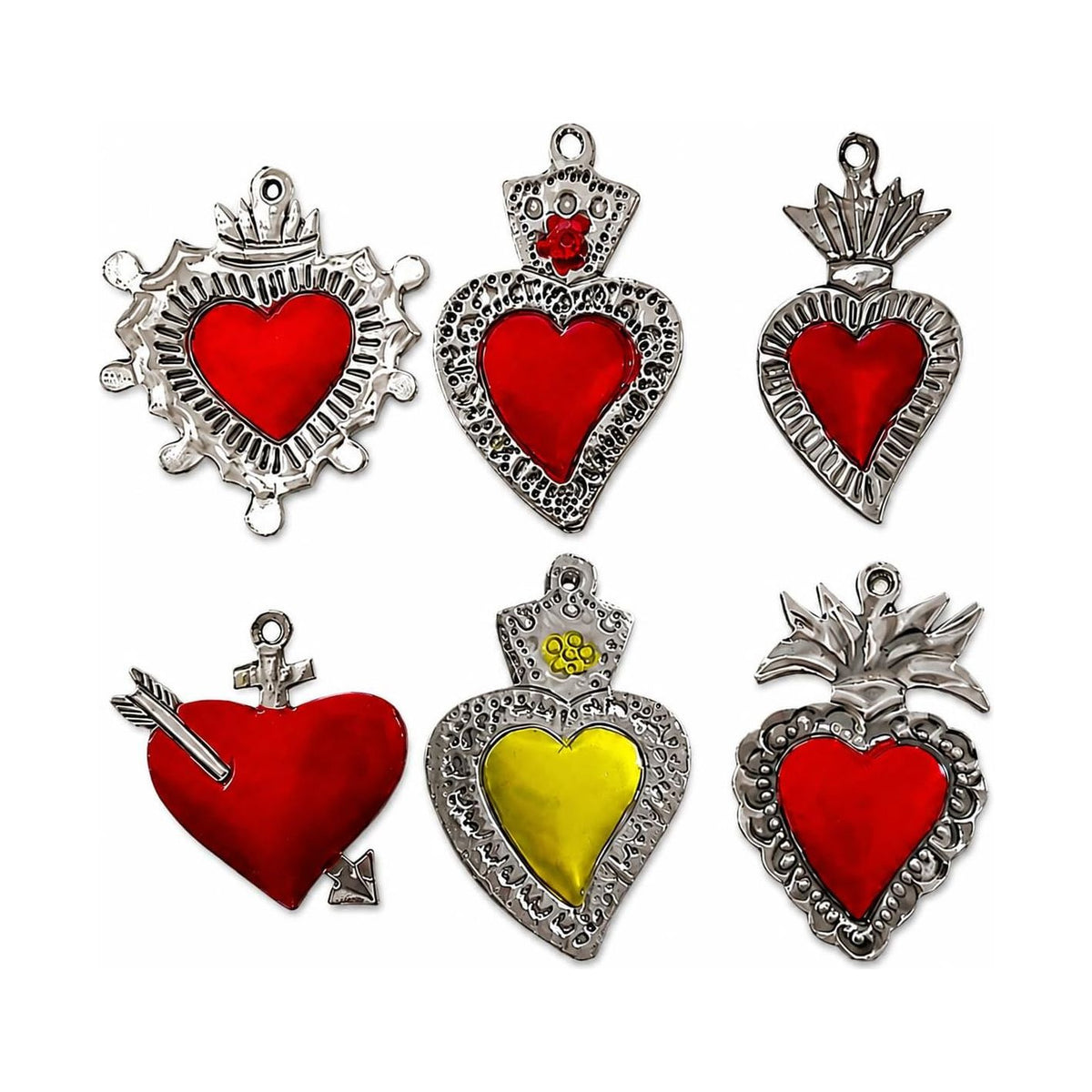 Mexican Milagros Charms, Set of 6 — alternate angle