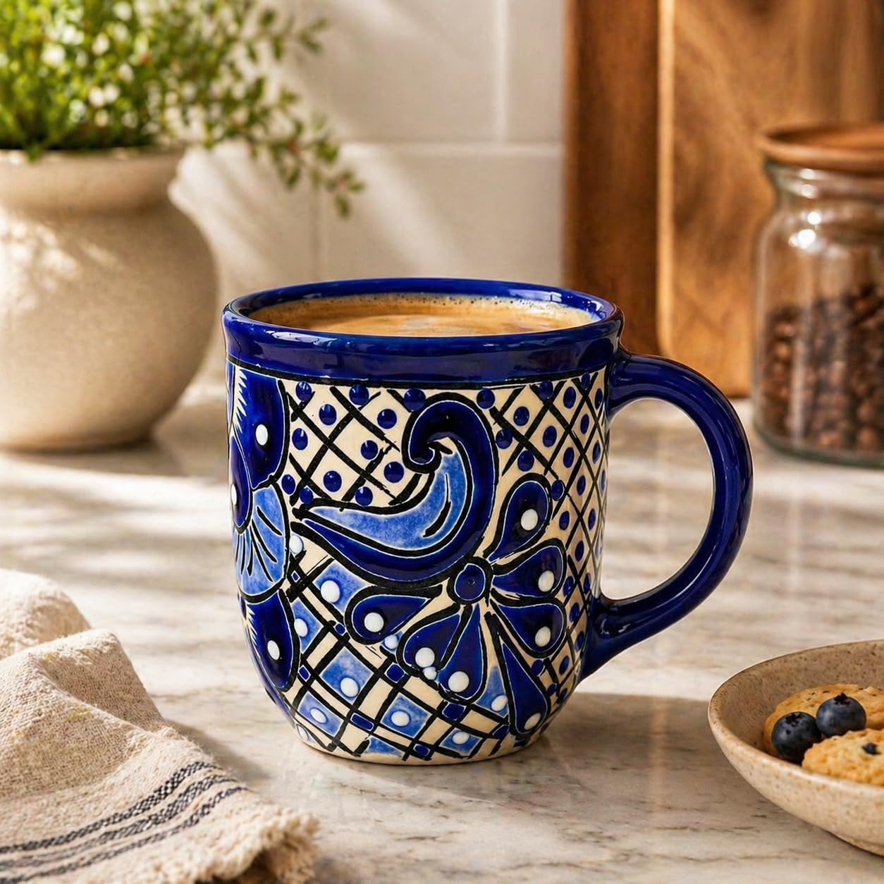 Mug, Blue and White — alternate angle