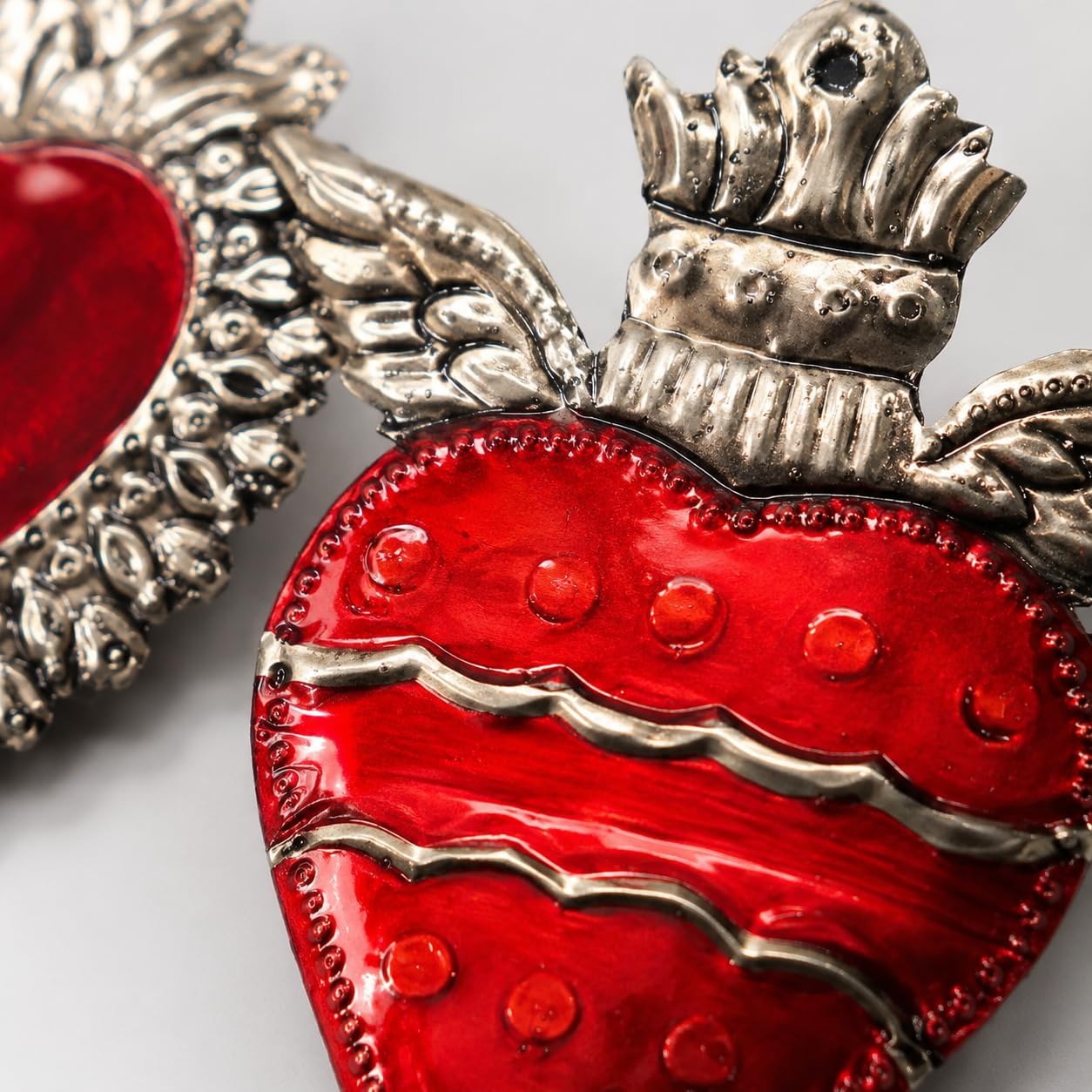 Mexican Milagros Charms, Set of 4 — close-up
