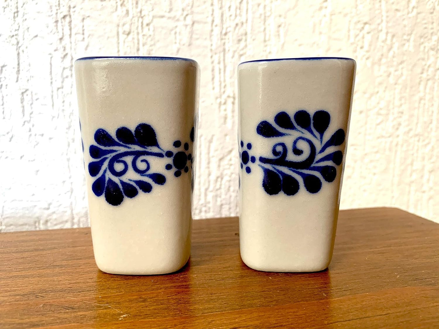 Mexican Square Shot Glasses, Set of 2 — shown in use