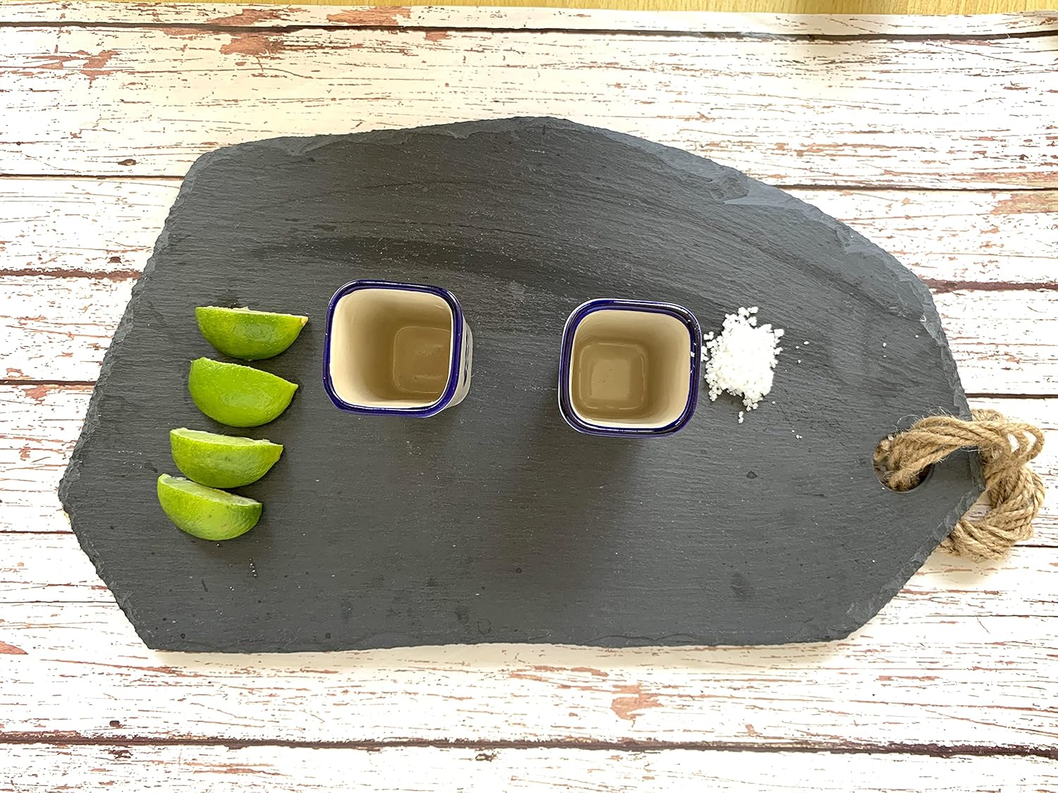 Mexican Square Shot Glasses, Set of 2 — scale reference