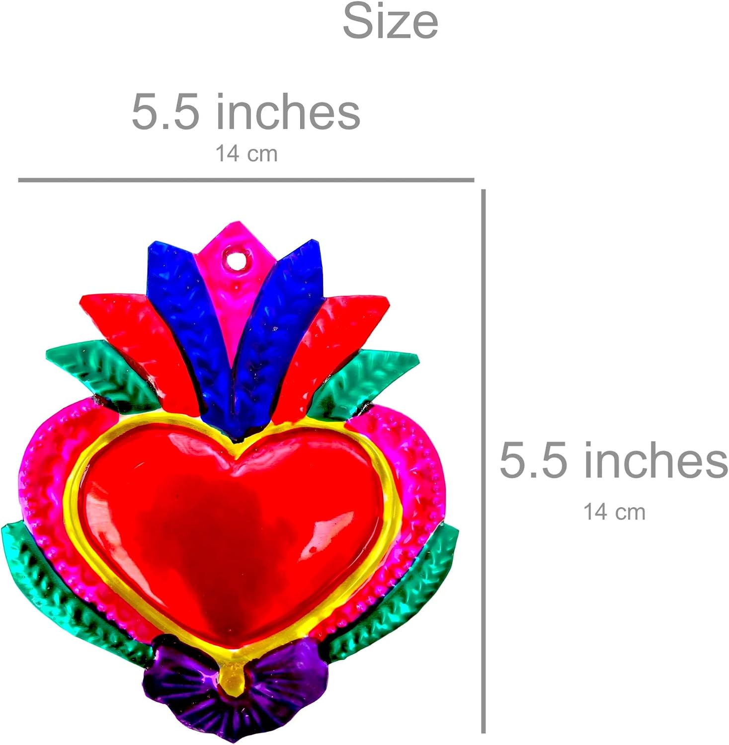 Multicolor Mexican Milagros Charms, Set of 4 — top view