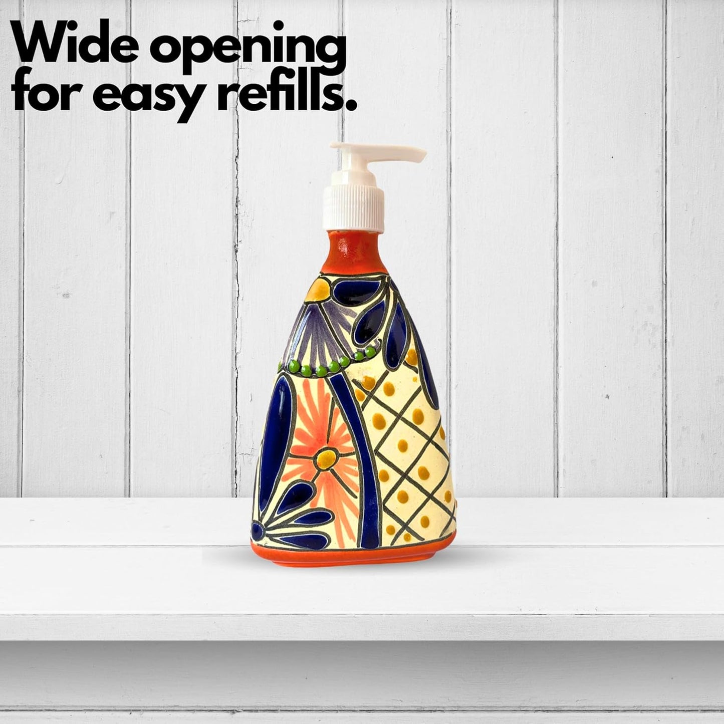 Pyramid Soap Dispenser, Multicolor — close-up