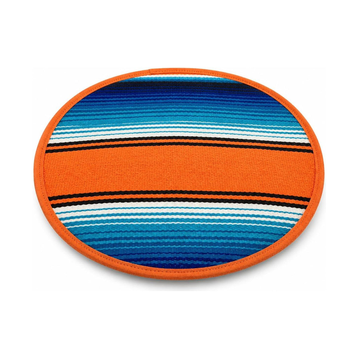 Mexican Cloth Tortilla Warmer, orange sarape — front view