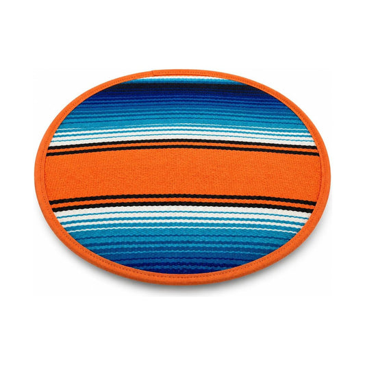 Mexican Cloth Tortilla Warmer, orange sarape — front view