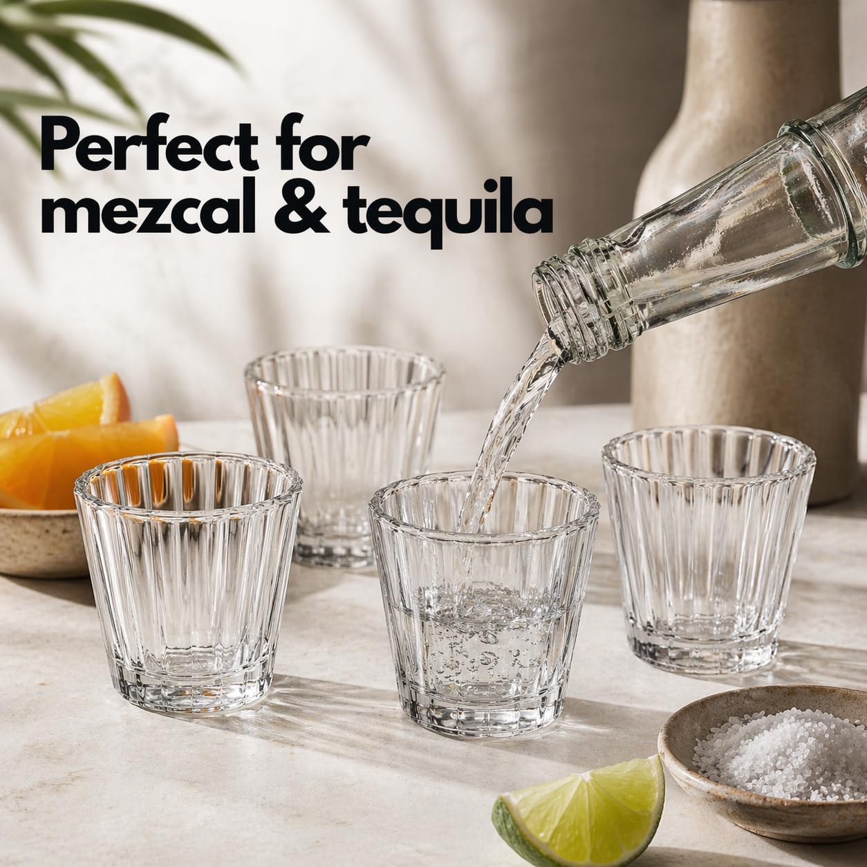 Veladora Mezcal Shot Glasses, Set of 4 — side view