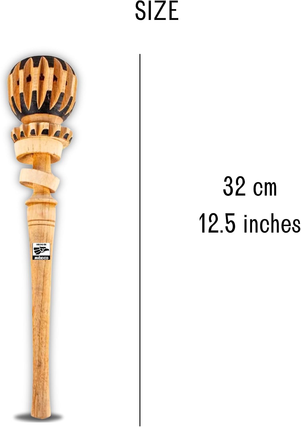 Authentic Mexican Molinillo — side view