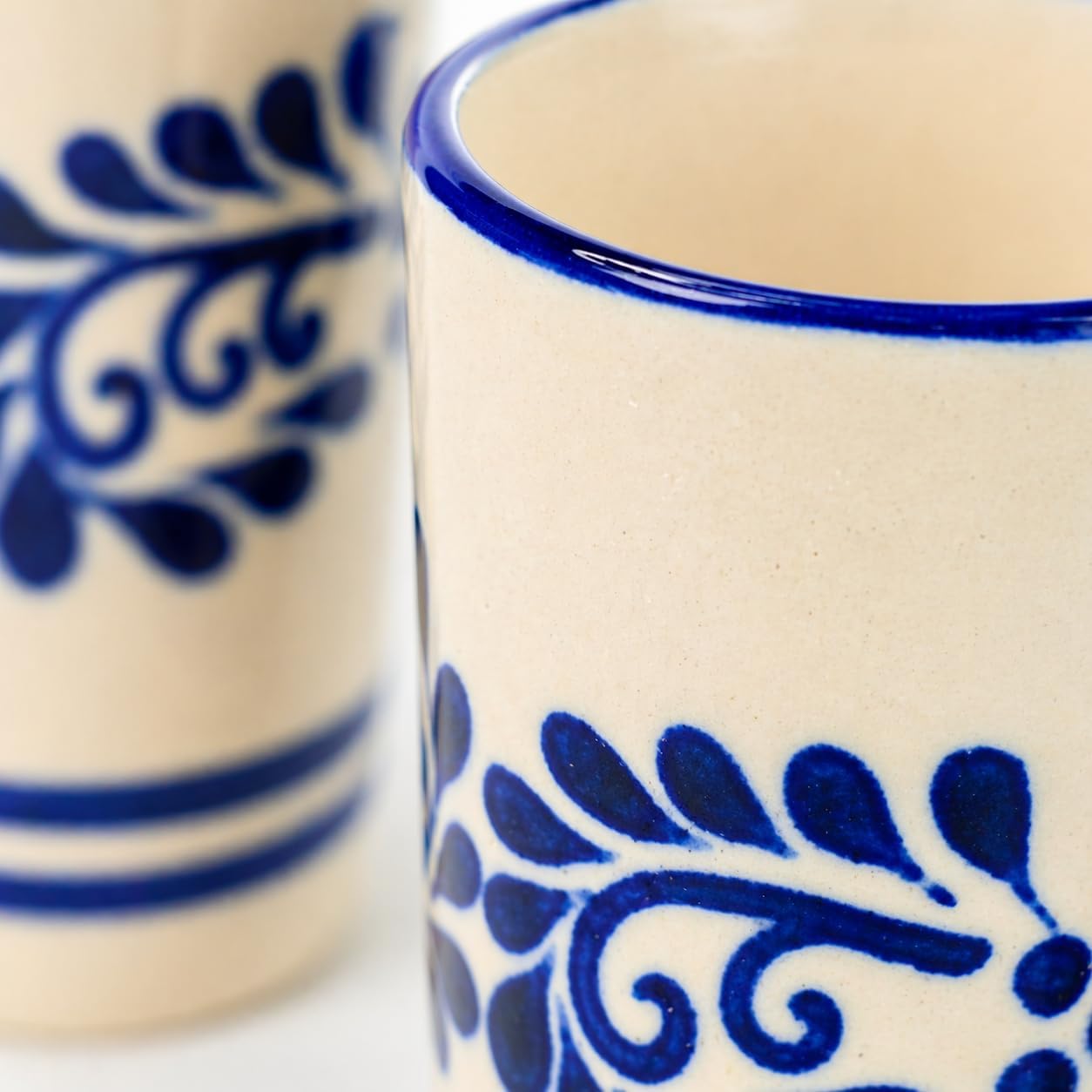 Mexican Shot Glasses, Hand, painted in Mexico — top view
