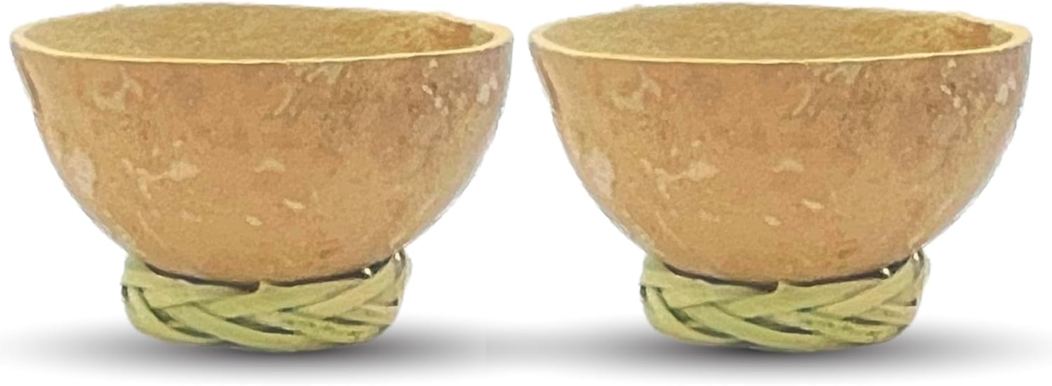 Mexican Mezcal Jicaras Cups 3oz, Set of 2 — top view