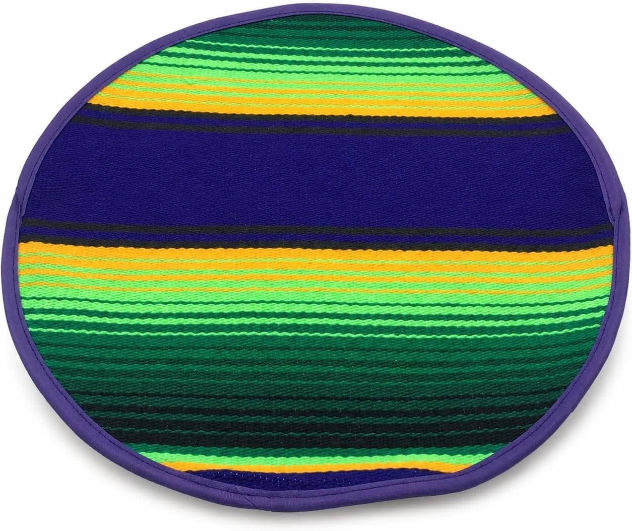 Mexican Cloth Tortilla Warmer, purple sarape — front view