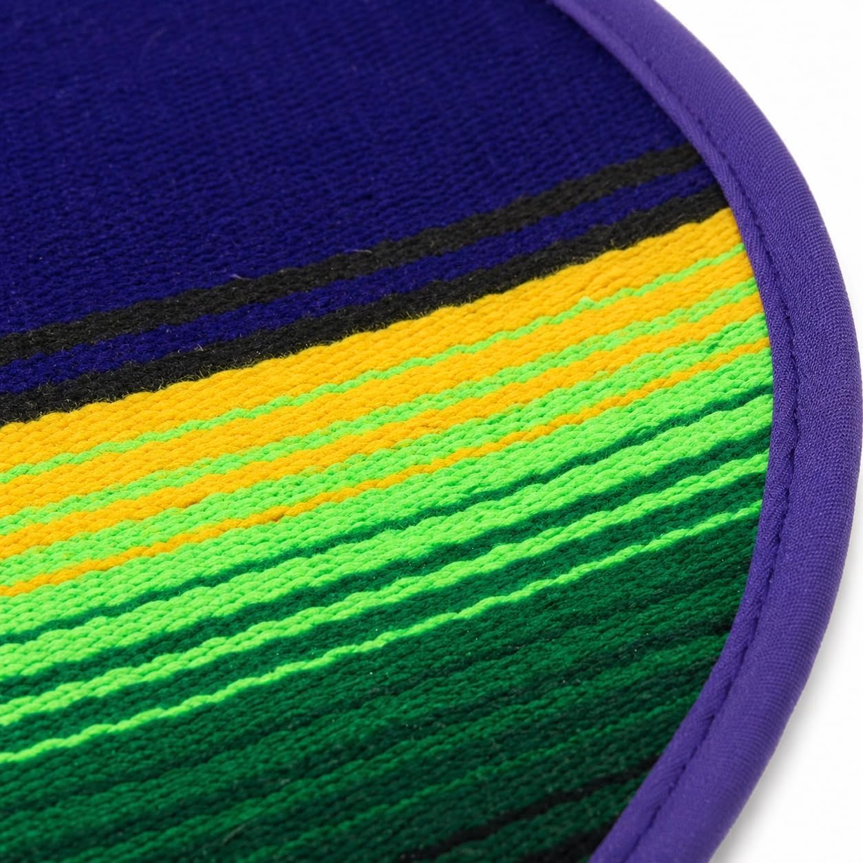 Mexican Cloth Tortilla Warmer, purple sarape — in use on the table