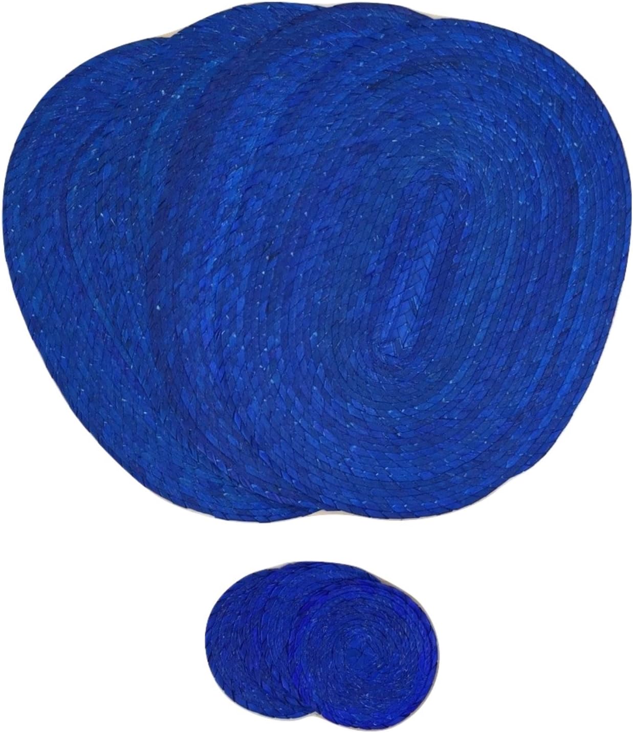 Placemats and Coasters, Set of 4 — detail of the hand-painted pattern