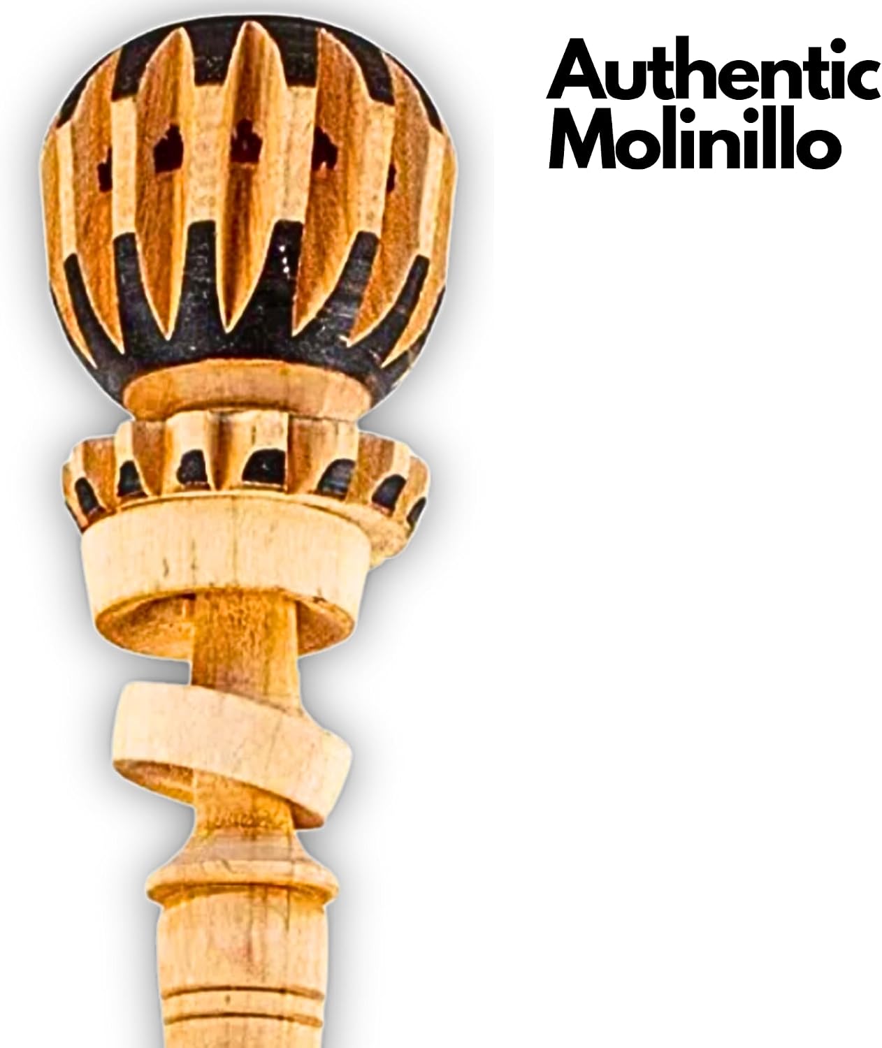 Authentic Mexican Molinillo — scale reference