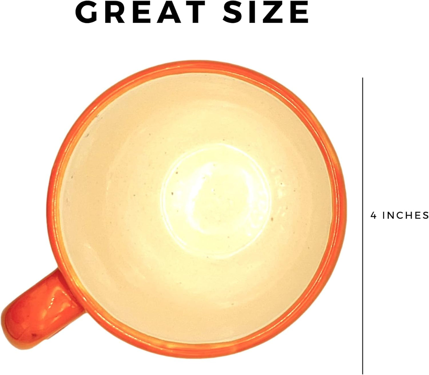Colorful Wide Mexican Coffee Mug — front view