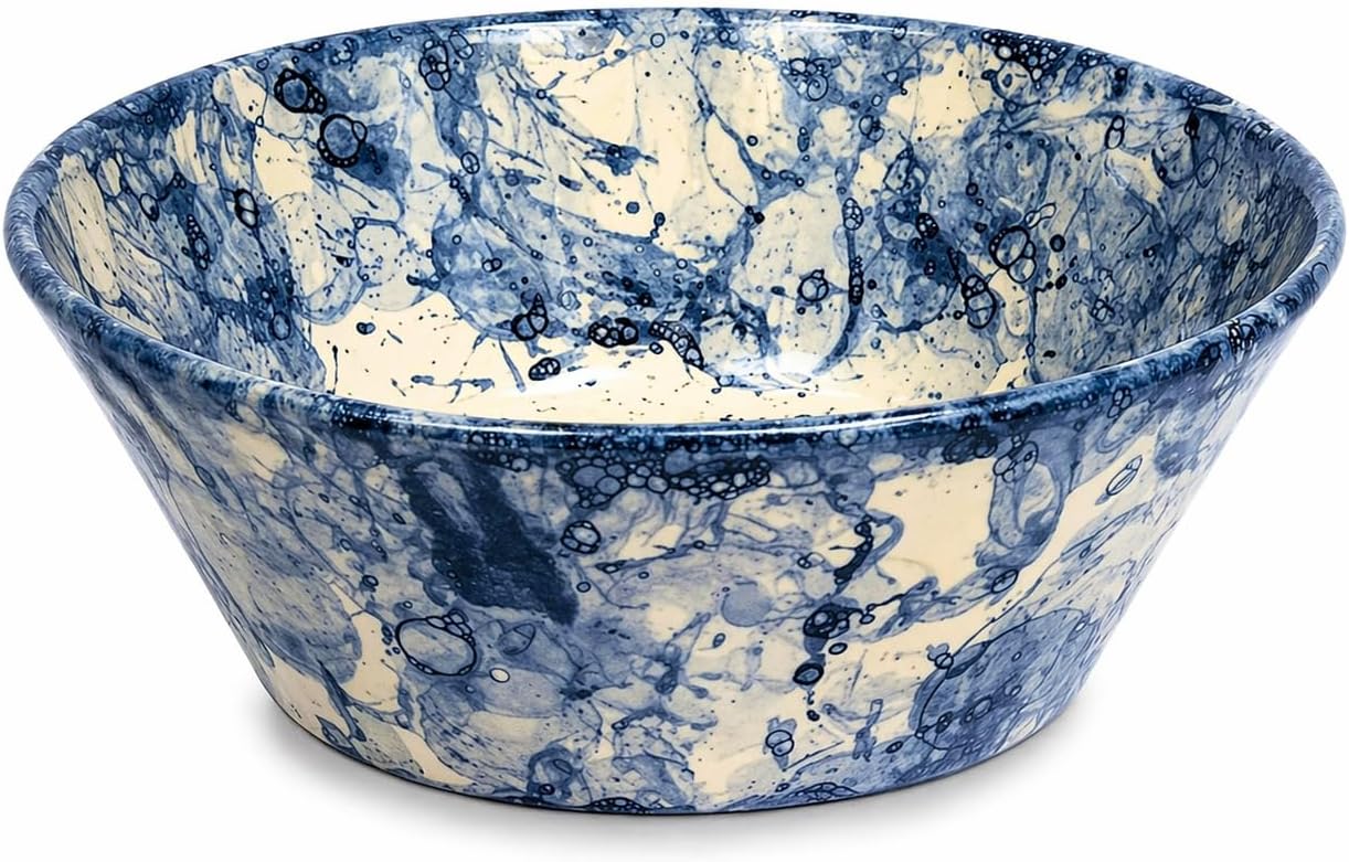 Blue & White Mexican Pozole Bowl — alternate angle