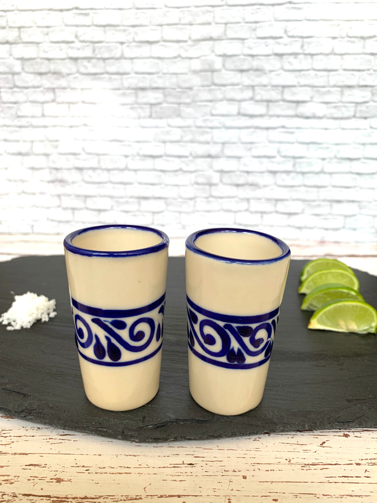 Mexican  Glasses - Colonial White