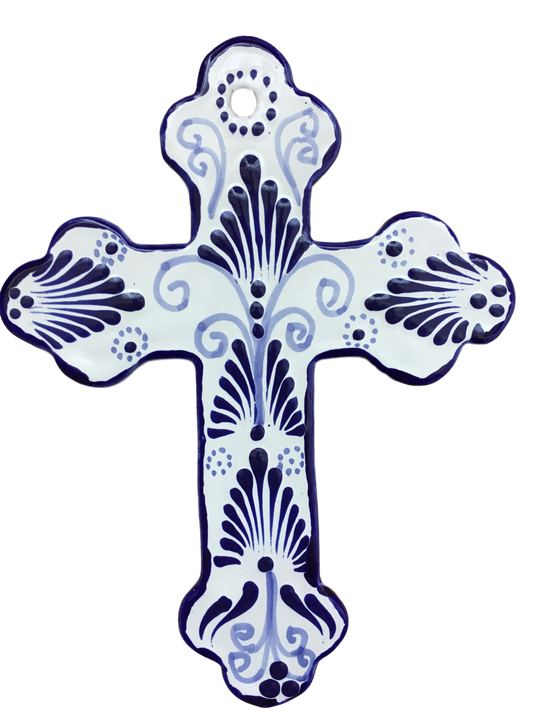 Blue and White Cross