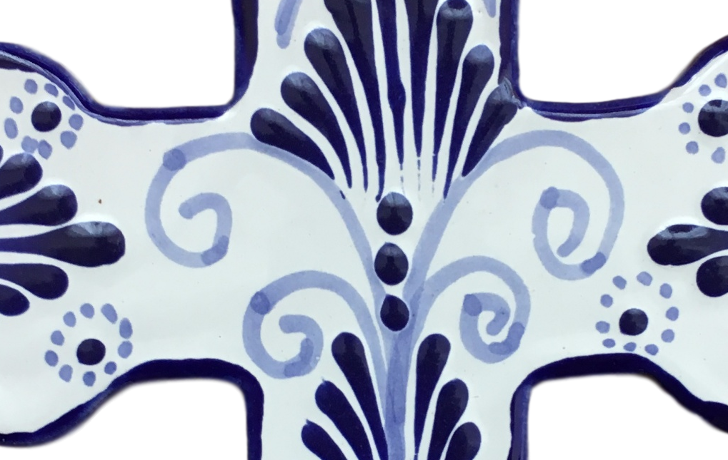 Blue and White Cross
