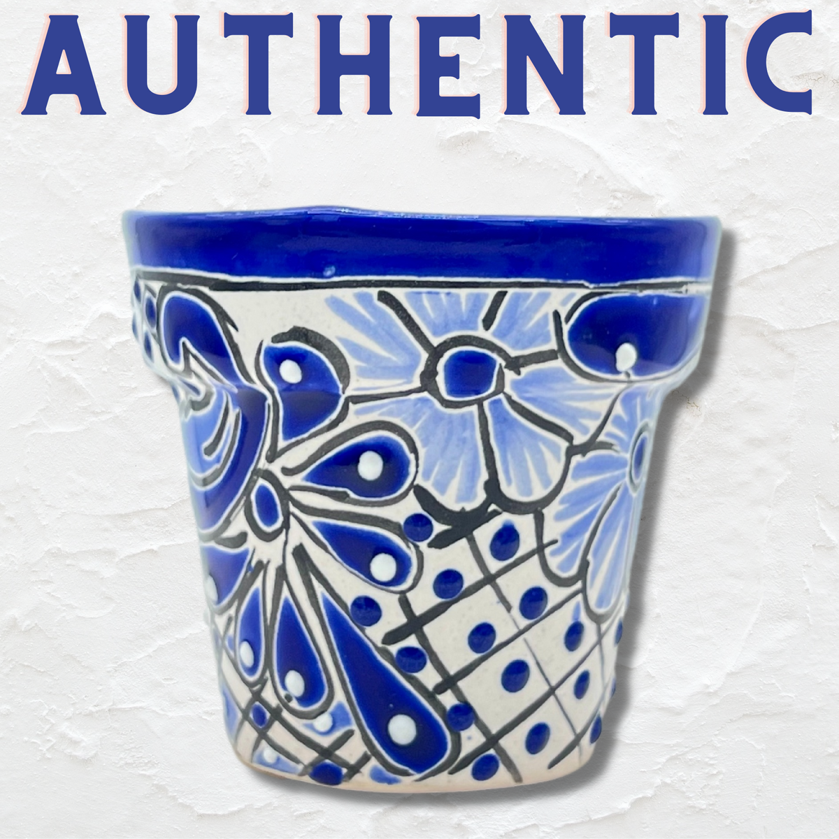 Mexican handmade macetas, made in Mexico, featuring Mexican folk art, hand-painted flower pots for succulents and cacti – vibrant and unique.